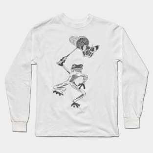 Frog with a butterfly net Long Sleeve T-Shirt